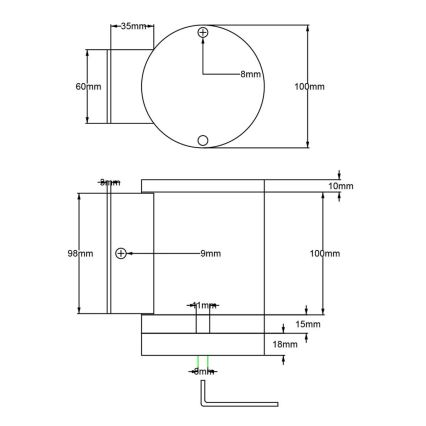 Elstead - LED Vanjska zidna svjetiljka MAGNUS 1xGX53/9W/230V IP54