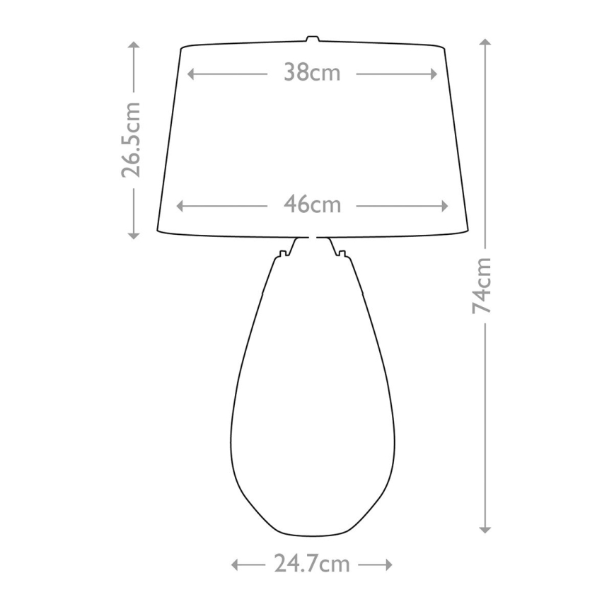 Elstead - LED Stolna lampa LENA 1xE27/40W/230V + 1xGU10/7W 74 cm plava/bijela
