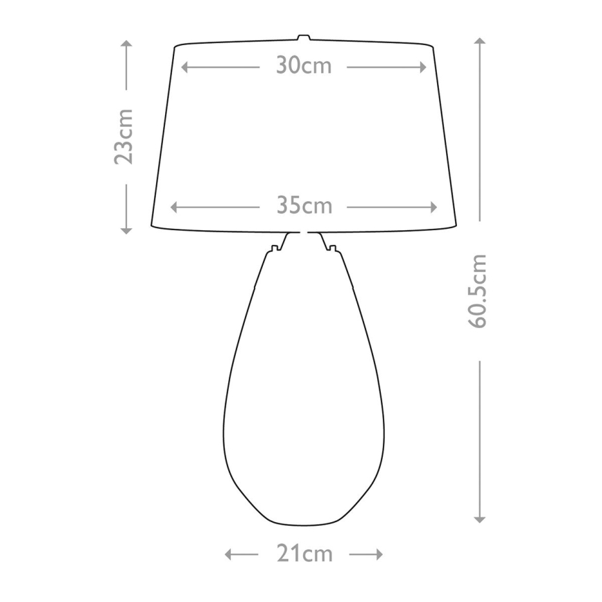 Elstead - LED Stolna lampa LENA 1xE27/60W/230V + 1xGU10/7W 60,5cm plava/bijela