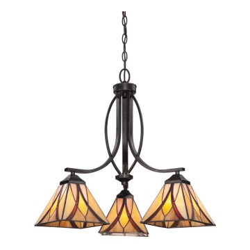 Elstead - Luster na lancu Tiffany ASHEVILLE 3xE27/60W/230V