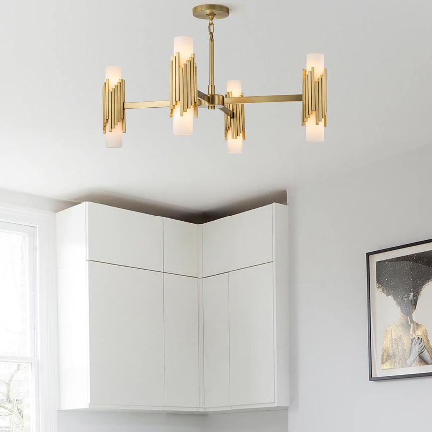 Elstead - Luster na šipci MARVELE 8xE14/40W/230V zlatna