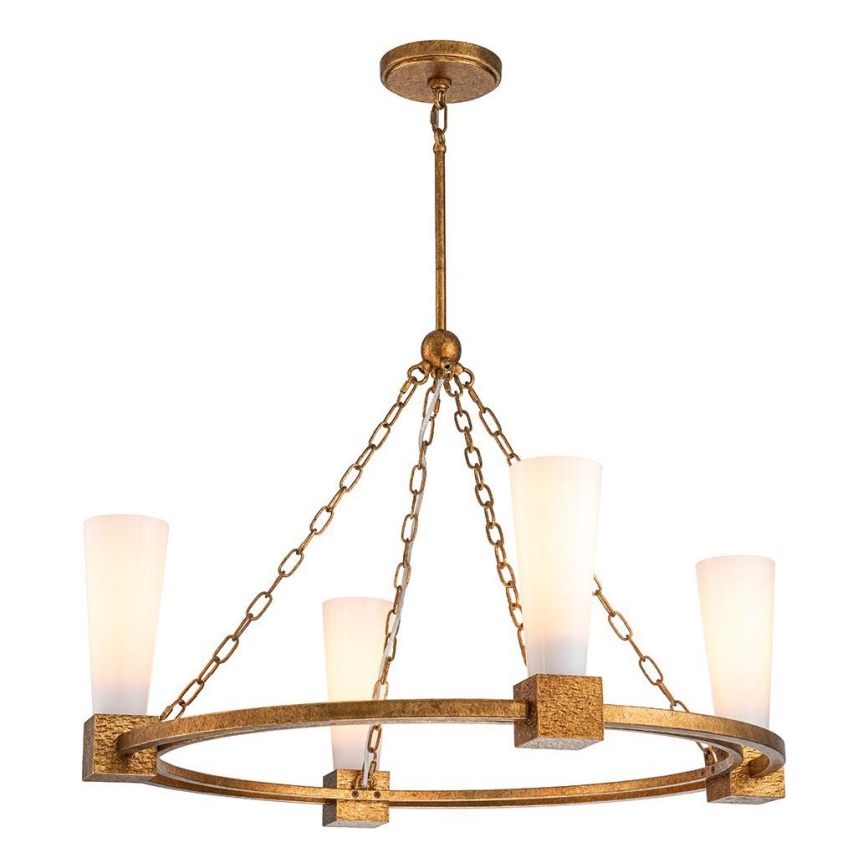 Elstead - Luster na štapu KRISTY 4xE27/40W/230V bakreni