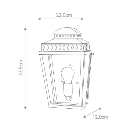 Elstead - Vanjska zidna svjetiljka MANSION HOUSE 1xE27/60W/230V IP44