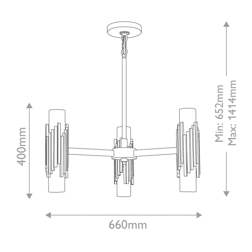 Elstead - Luster na šipci MARVELE 6xE14/40W/230V zlatna