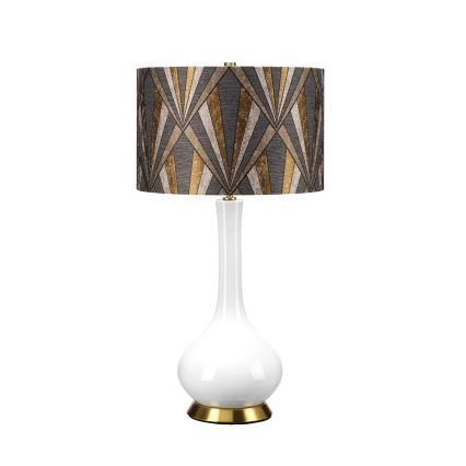Elstead - Stolna lampa MILO 1xE27/60W/230V siva/zlatna
