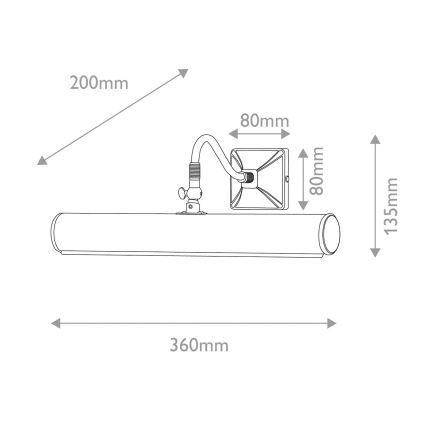 Elstead - svjetlo za slike PICTURE LIGHT 2xE14/40W/230V zlatno