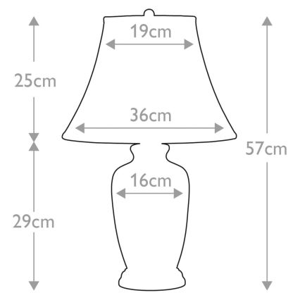 Elstead - Stolna lampa PLAVA GINGER JAR 1xE27/60W/230V