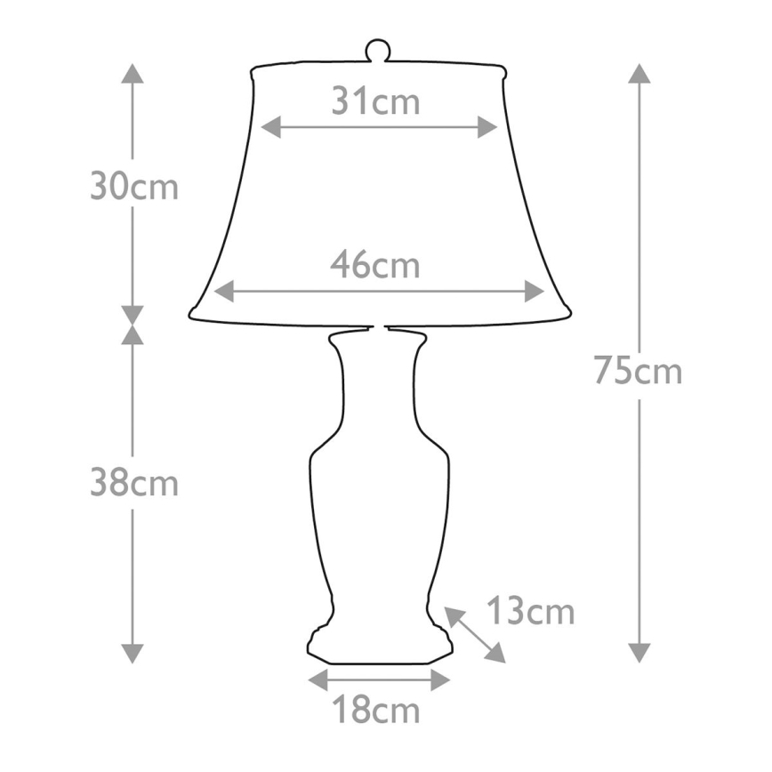 Elstead - Stolna lampa PLAVA HEX 1xE27/60W/230V