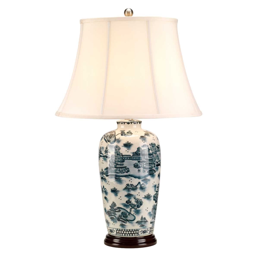 Elstead - Stolna lampa PLAVA TRADITIONAL 1xE27/60W/230V