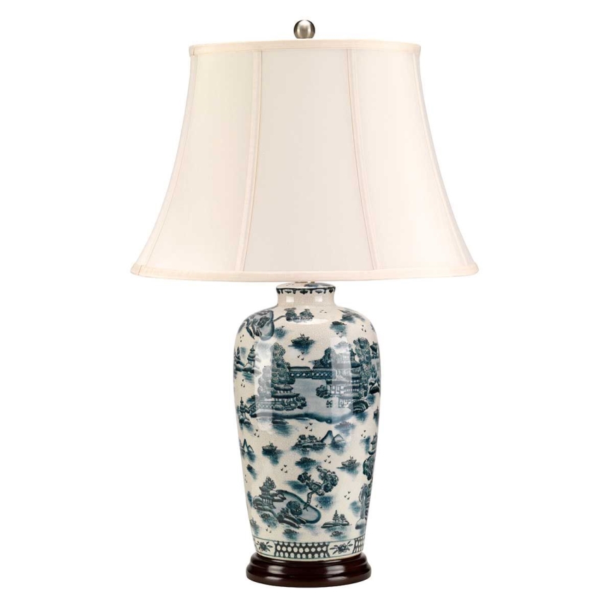 Elstead - Stolna lampa PLAVA TRADITIONAL 1xE27/60W/230V