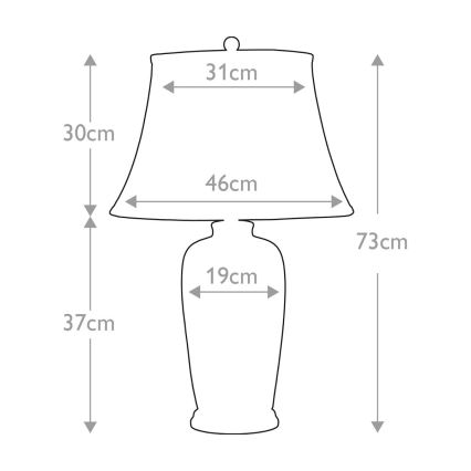 Elstead - Stolna lampa PLAVA TRADITIONAL 1xE27/60W/230V