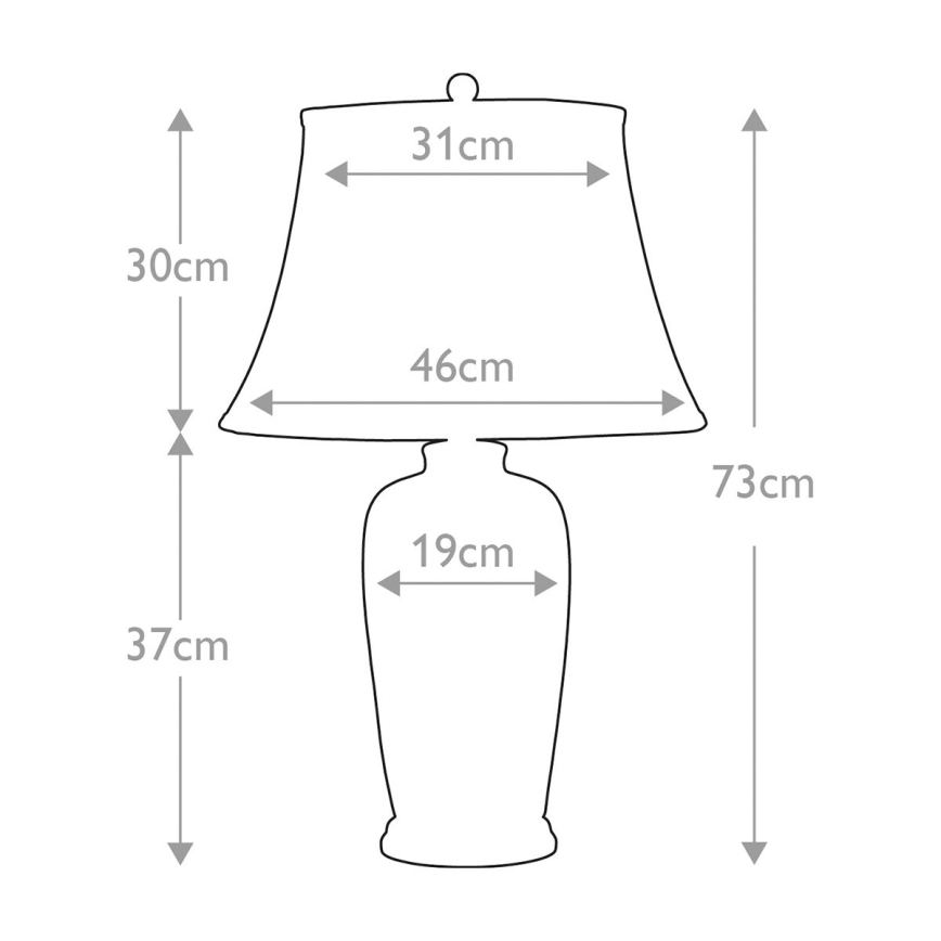 Elstead - Stolna lampa PLAVA TRADITIONAL 1xE27/60W/230V