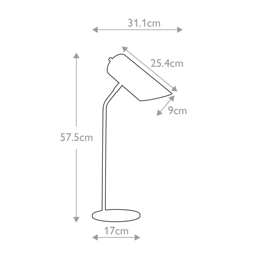 Elstead - Stolna lampa QUINTO 1xE27/8W/230V siva