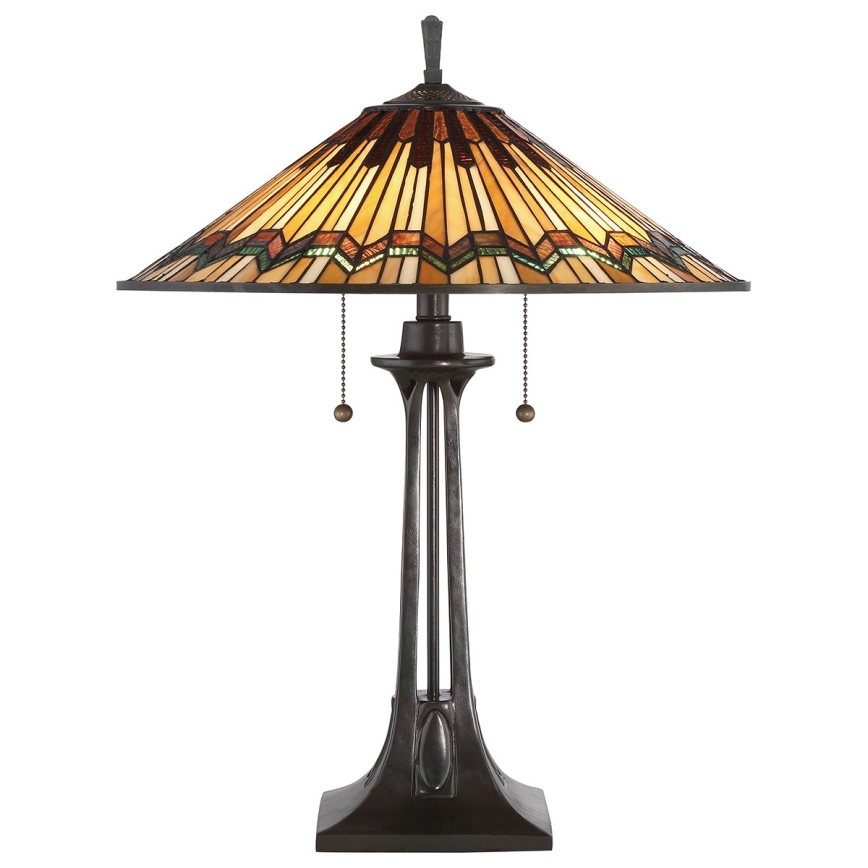 Elstead QZ-ALCOTT-TL - Stolna lampa ALCOTT 2xE27/60W/230V