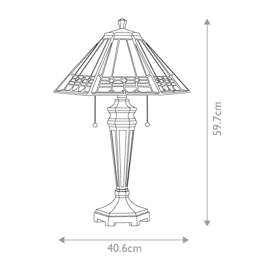 Elstead QZ-ARDEN-TL - Stolna lampa  ALCOTT 2xE27/60W/230V