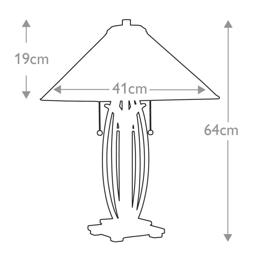 Elstead QZ-ASHEVILLE-TL - Stolna lampa ASHEVILLE 2xE27/60W/230V