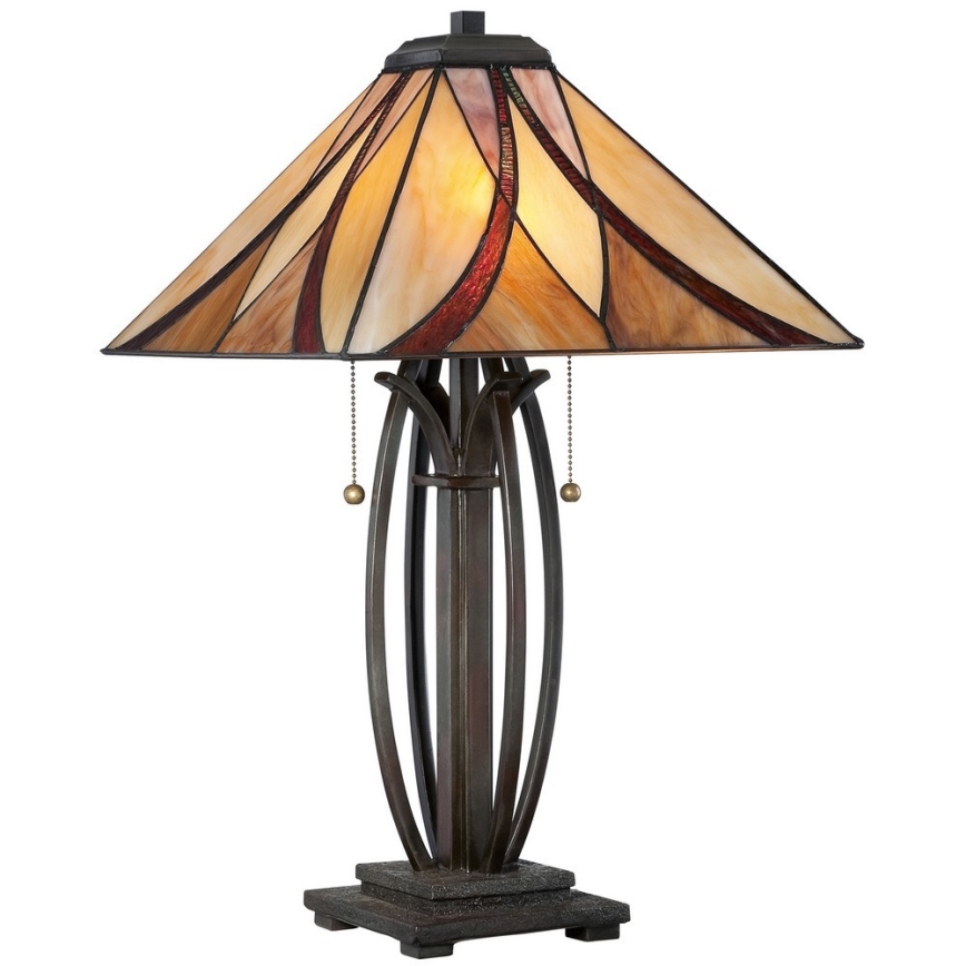 Elstead - Stolna lampa Tiffany ASHEVILLE 2xE27/60W/230V