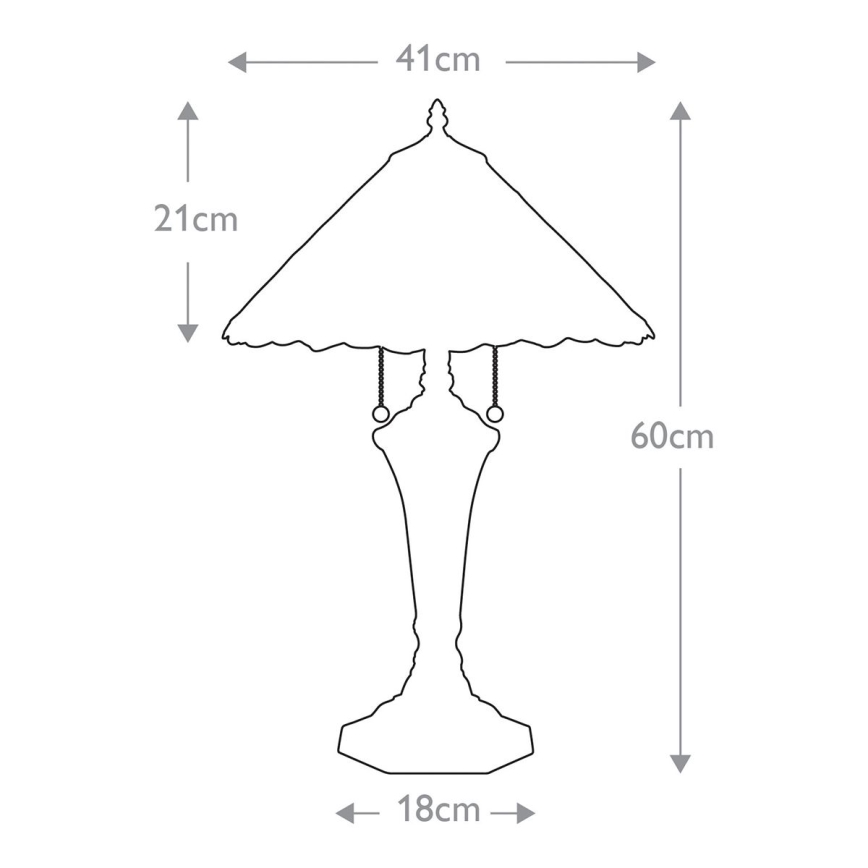 Elstead QZ-CAMBRIDGE-TL - Stolna lampa BELLE 2xE27/75W/230V