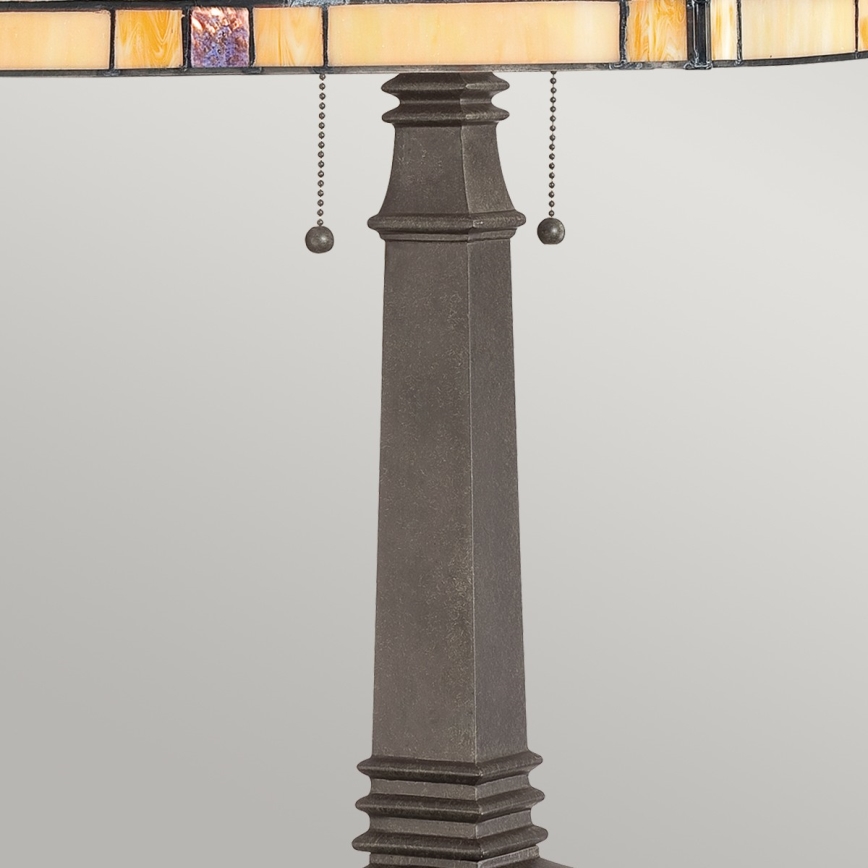 Elstead - Stolna lampa Tiffany FINTON 2xE27/60W/230V