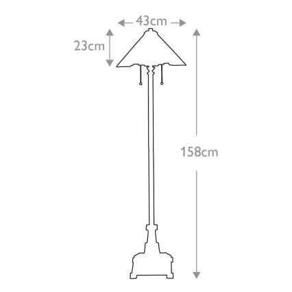 Elstead QZ-INGLENOOK-FL - Podna lampa INGLENOOK 2xE27/60W/230V