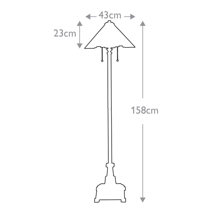 Elstead QZ-INGLENOOK-FL - Podna lampa INGLENOOK 2xE27/60W/230V