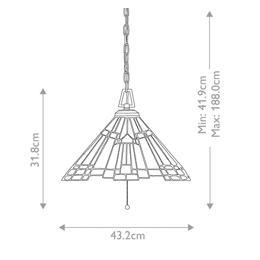 Elstead QZ-INGLENOOK-P-A - Luster na lancu INGLENOOK 3xE27/60W/230V
