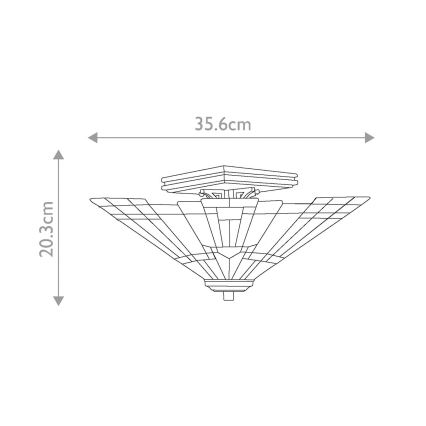 Elstead QZ-INGLENOOK-SF - Stropna svjetiljka INGLENOOK 2xE27/60W/230V
