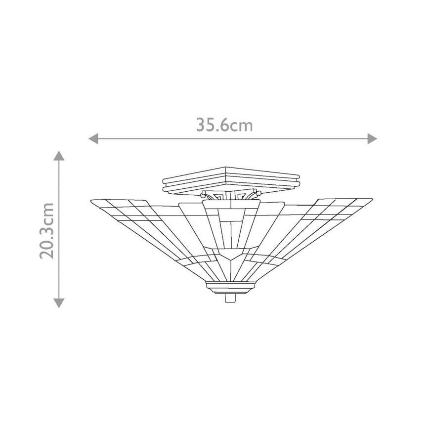 Elstead QZ-INGLENOOK-SF - Stropna svjetiljka INGLENOOK 2xE27/60W/230V