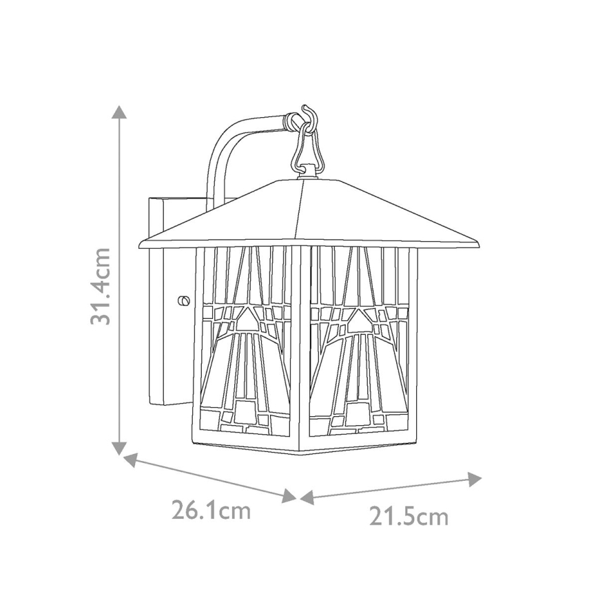 Elstead QZ-INGLENOOK2-M - Vanjska zidna svjetiljka INGLENOOK 1xE27/60W/230V IP44