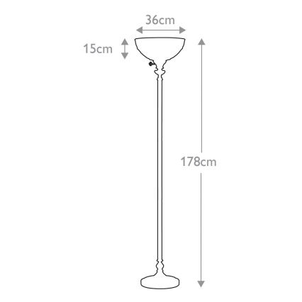 Elstead QZ-KAMI-UL - Podna lampa KAMI 1xE27/100W/230V