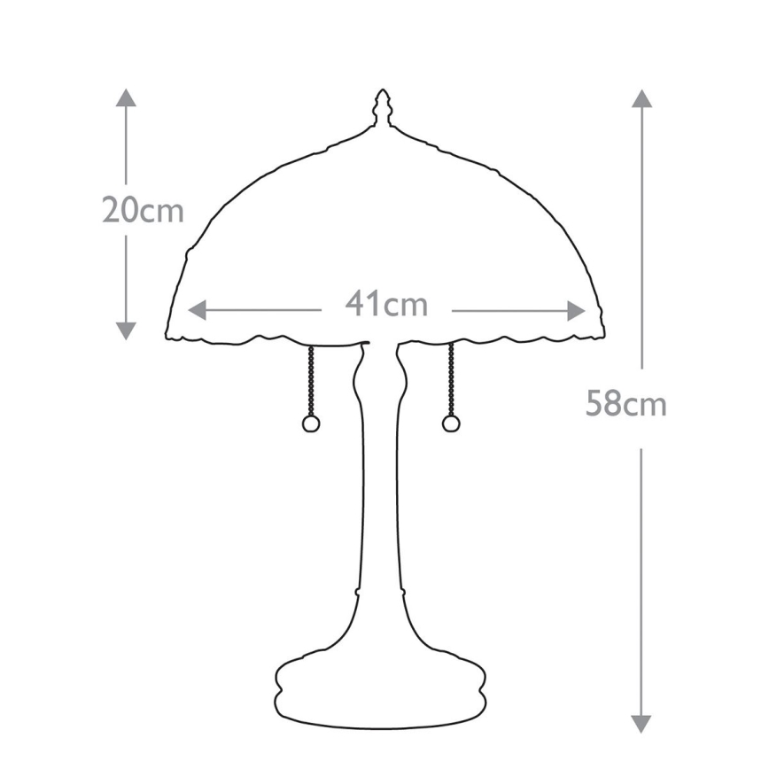 Elstead QZ-LARISSA-TL - Stolna lampa LARISSA 2xE27/60W/230V