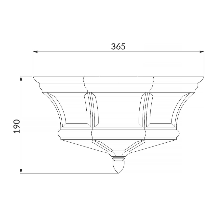 Elstead QZ-NEWBURY-F-PB - Vanjska stropna svjetlijka NEWBURY 3xE14/40W/230V IP44