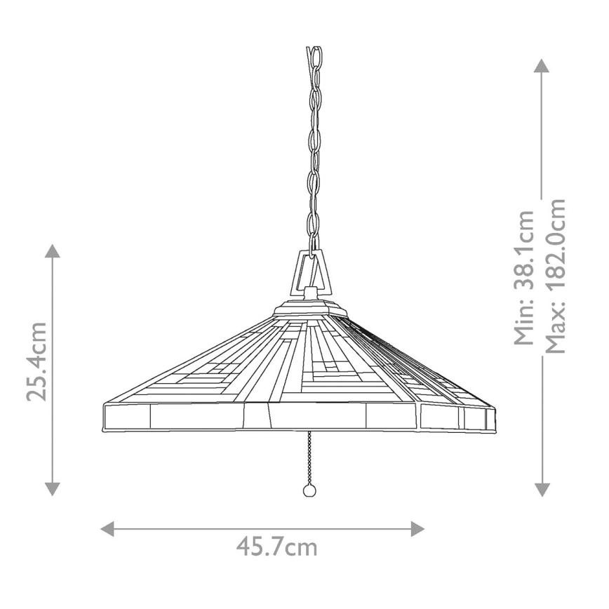Elstead QZ-STEPHEN-3P - Luster na lancu STEPHEN 3xE27/60W/230V