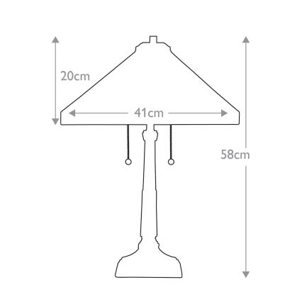 Elstead - Stolna lampa Tiffany STEPHEN 2xE27/60W/230V