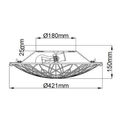 Elstead QZ-VICTORY-SF - Stropna svjetiljka VICTORY 2xE27/60W/230V