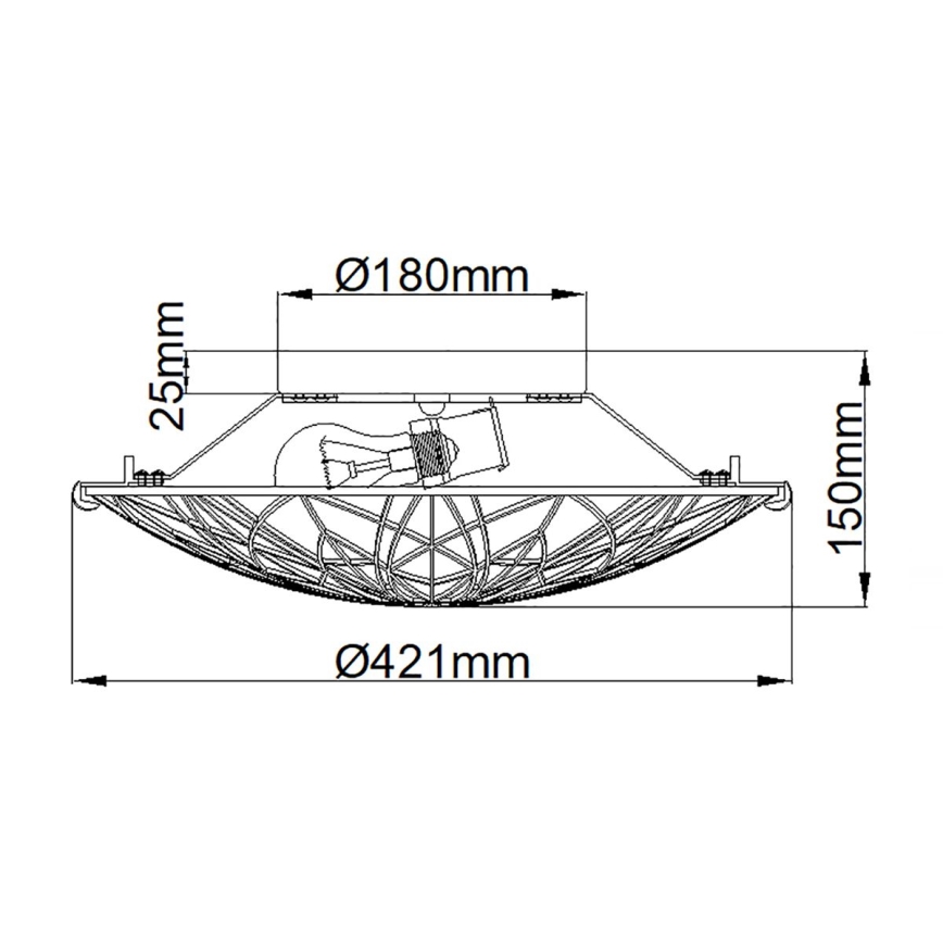 Elstead QZ-VICTORY-SF - Stropna svjetiljka VICTORY 2xE27/60W/230V