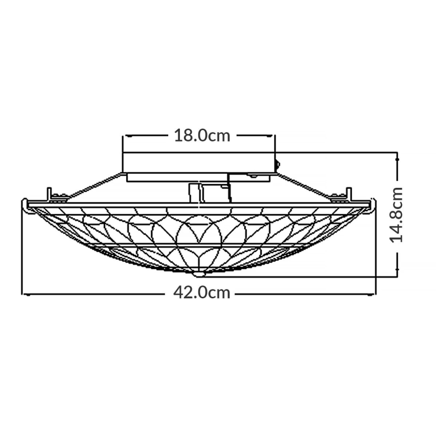 Elstead QZ-WEST-END-F - Stropna svjetiljka WEST 2xE27/75W/230V
