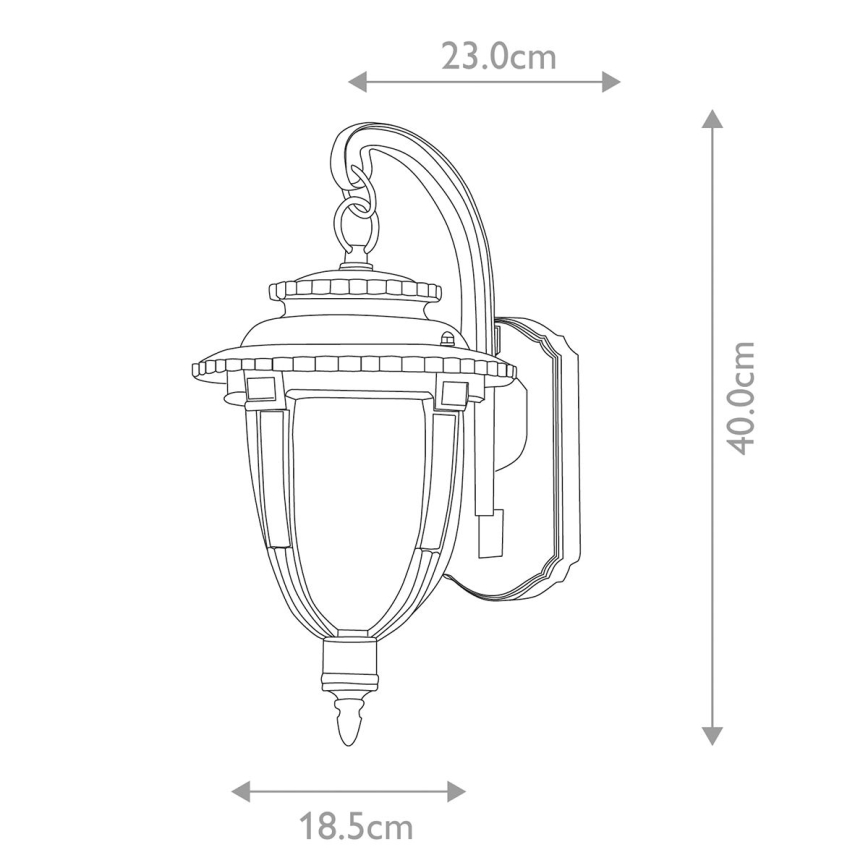 Elstead STL2-M-WB - Vanjska zidna svjetiljka ST LOUIS 1xE27/100W/230V IP44