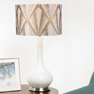 Elstead - Stolna lampa MILO 1xE27/60W/230V siva/smeđa