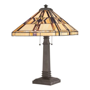 Elstead - Stolna lampa Tiffany FINTON 2xE27/60W/230V