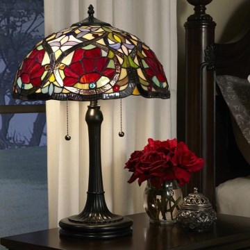 Elstead - Stolna lampa Tiffany LARISSA 2xE27/60W/230V