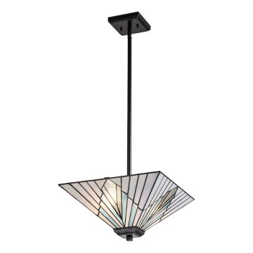 Elstead - Stropni luster na štapu Tiffany ALDERLEY 2xE27/60W/230V