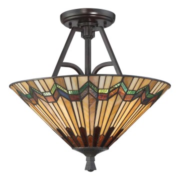 Elstead - Stropni luster Tiffany ALCOTT 2xE27/60W/230V