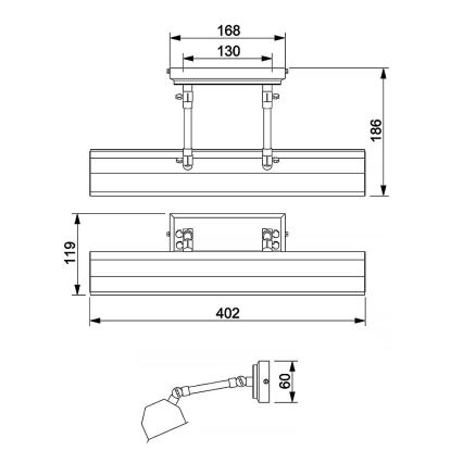 Elstead - Svjetiljka za slike CHAWTON 2xE14/40W/230V