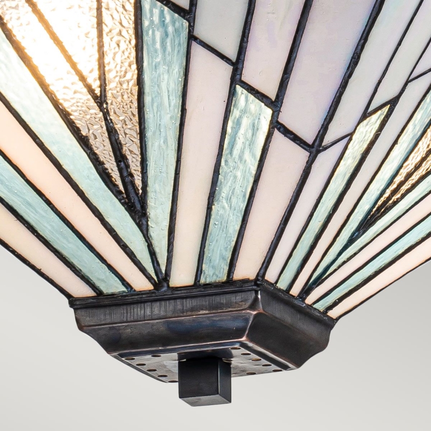 Elstead - Stropni luster na štapu Tiffany ALDERLEY 2xE27/60W/230V