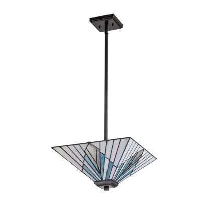 Elstead - Stropni luster na štapu Tiffany ALDERLEY 2xE27/60W/230V