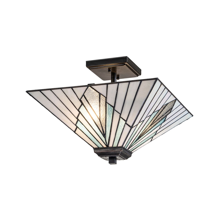 Elstead - Stropni luster na štapu Tiffany ALDERLEY 2xE27/60W/230V