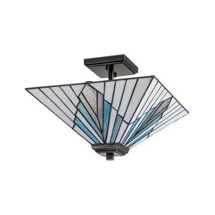 Elstead - Stropni luster na štapu Tiffany ALDERLEY 2xE27/60W/230V
