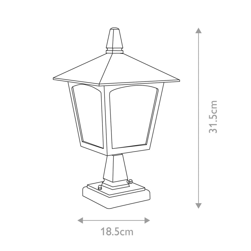 Elstead - Vanjska lampa YORK 1xE27/100W/230V IP43
