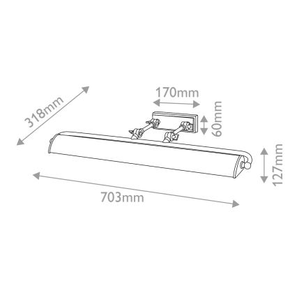 Elstead - Svjetiljka za slike WINCHFIELD 4xE14/40W/230V zlatna